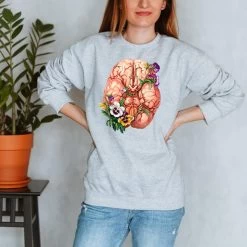Brain Unisex Sweatshirt - Floral