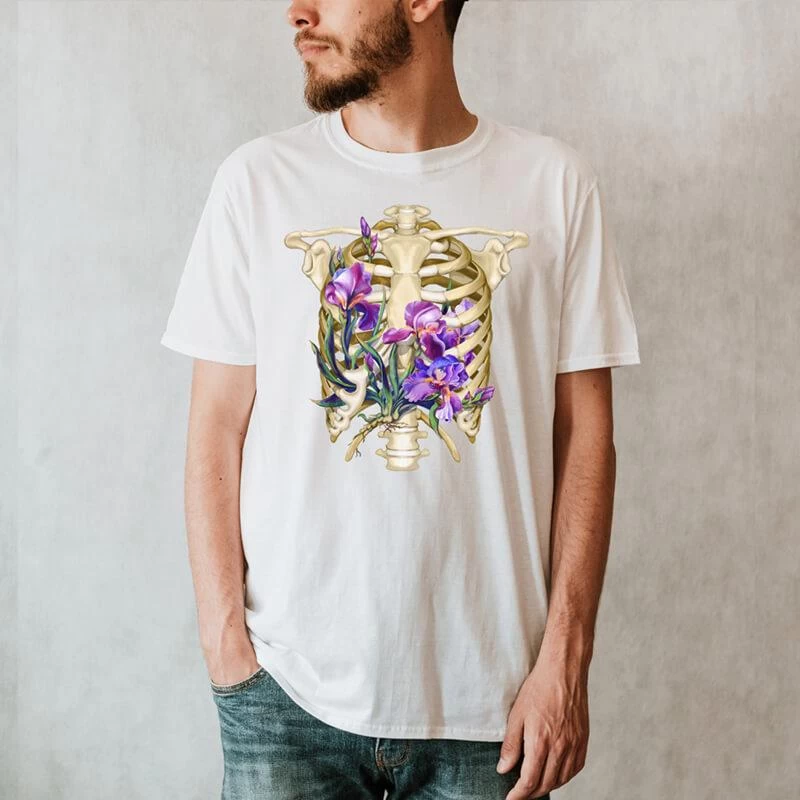 Rib Cage Unisex T-Shirt - Floral 4 Rib Cage Unisex T-Shirt - Floral - Image 2
