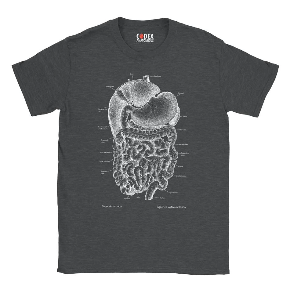 Digestive System Unisex T-Shirt - Chalkboard 5 Digestive System Unisex T-Shirt - Chalkboard - Image 3