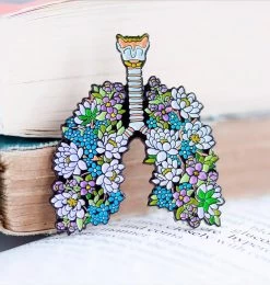 Floral Lungs - Enamel Pin