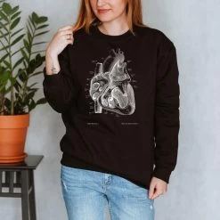 Heart II Unisex Sweatshirt - Chalkboard