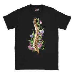 Spine Unisex T-Shirt - Floral -Codex Anatomicus Shop 20 87e1b106 c2f1 4a7a ae18 aef5f4786638