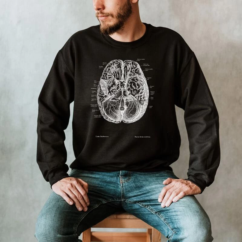 Brain II Unisex Sweatshirt - Chalkboard 4 Brain II Unisex Sweatshirt - Chalkboard - Image 2