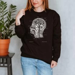 Head Section Unisex Sweatshirt - Chalkboard