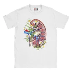 Kidney Unisex T-Shirt - Floral -Codex Anatomicus Shop 33