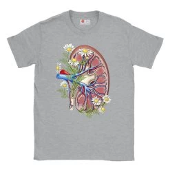 Kidney Unisex T-Shirt - Floral -Codex Anatomicus Shop 34