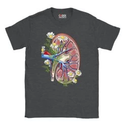 Kidney Unisex T-Shirt - Floral -Codex Anatomicus Shop 35