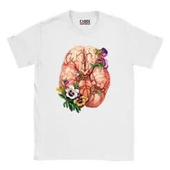 Brain Unisex T-Shirt - Floral -Codex Anatomicus Shop 37