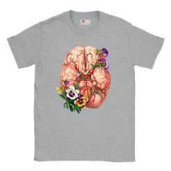 Brain Unisex T-Shirt - Floral -Codex Anatomicus Shop 38