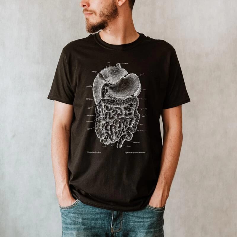 Digestive System Unisex T-Shirt - Chalkboard 4 Digestive System Unisex T-Shirt - Chalkboard - Image 2