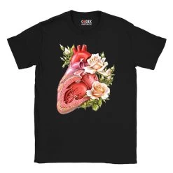 Heart II Unisex T-Shirt - Floral -Codex Anatomicus Shop 4 b542ec33 9506 4d56 b37c eb79310336f9