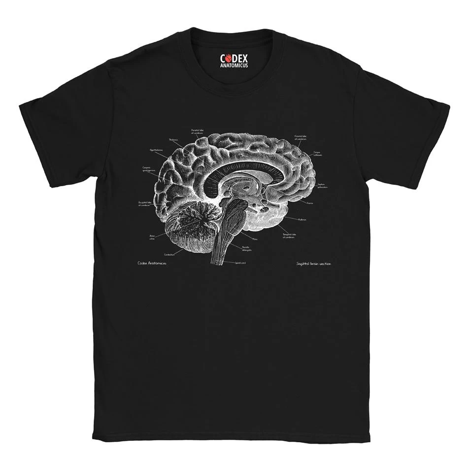 Brain Unisex T-Shirt - Chalkboard 5 Brain Unisex T-Shirt - Chalkboard - Image 3