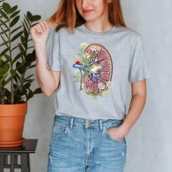 Kidney Unisex T-Shirt - Floral