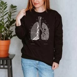 Lungs Unisex Sweatshirt - Chalkboard