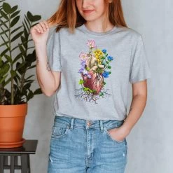 Heart Unisex T-Shirt - Floral