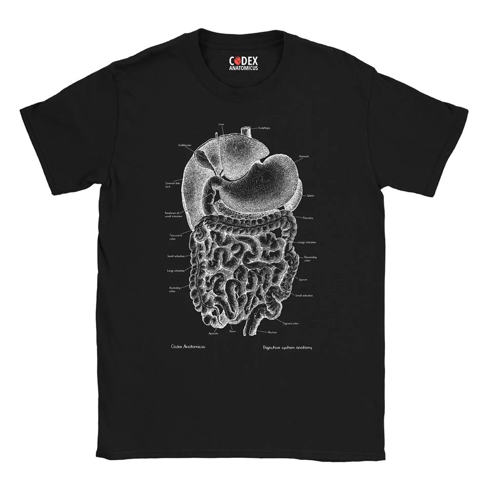 Digestive System Unisex T-Shirt - Chalkboard 6 Digestive System Unisex T-Shirt - Chalkboard - Image 4