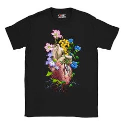 Heart Unisex T-Shirt - Floral -Codex Anatomicus Shop 8 30504427 e757 4f1c 8d0d 32ae7d657ca1