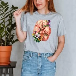 Brain Unisex T-Shirt - Floral
