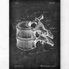Thoracic Vertebrae - Chalkboard -Codex Anatomicus Shop LPA 233