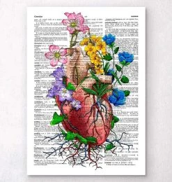 Heart With Flowers - Dictionary Page