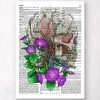 Skull With Flowers - Dictionary Page -Codex Anatomicus Shop LPA032 69c5b8d2 0308 4715 a74e 1471d74b21f2