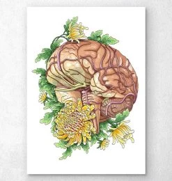 Brain With Flowers