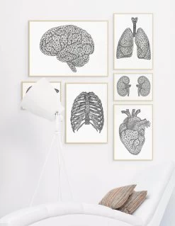 Minimal Geometric Heart -Codex Anatomicus Shop LPA065 3