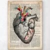 Floral Pattern Heart Art - Old Dictionary Page -Codex Anatomicus Shop LPA146 185e73da bf6c 401b bc22 89e27d5dac18