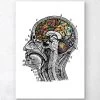 Floral Brain Art - White Background -Codex Anatomicus Shop LPA147 f5cd30bf c077 4e9c 84d4 45c943107955