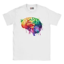 Brain Unisex T-Shirt - Watercolor -Codex Anatomicus Shop LPA152 Brain