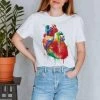 Heart II Unisex T-Shirt - Watercolor -Codex Anatomicus Shop LPA153 Heart lifestyle S women