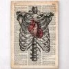 Heart And Rib Cage - Old Dictionary Page -Codex Anatomicus Shop LPA161