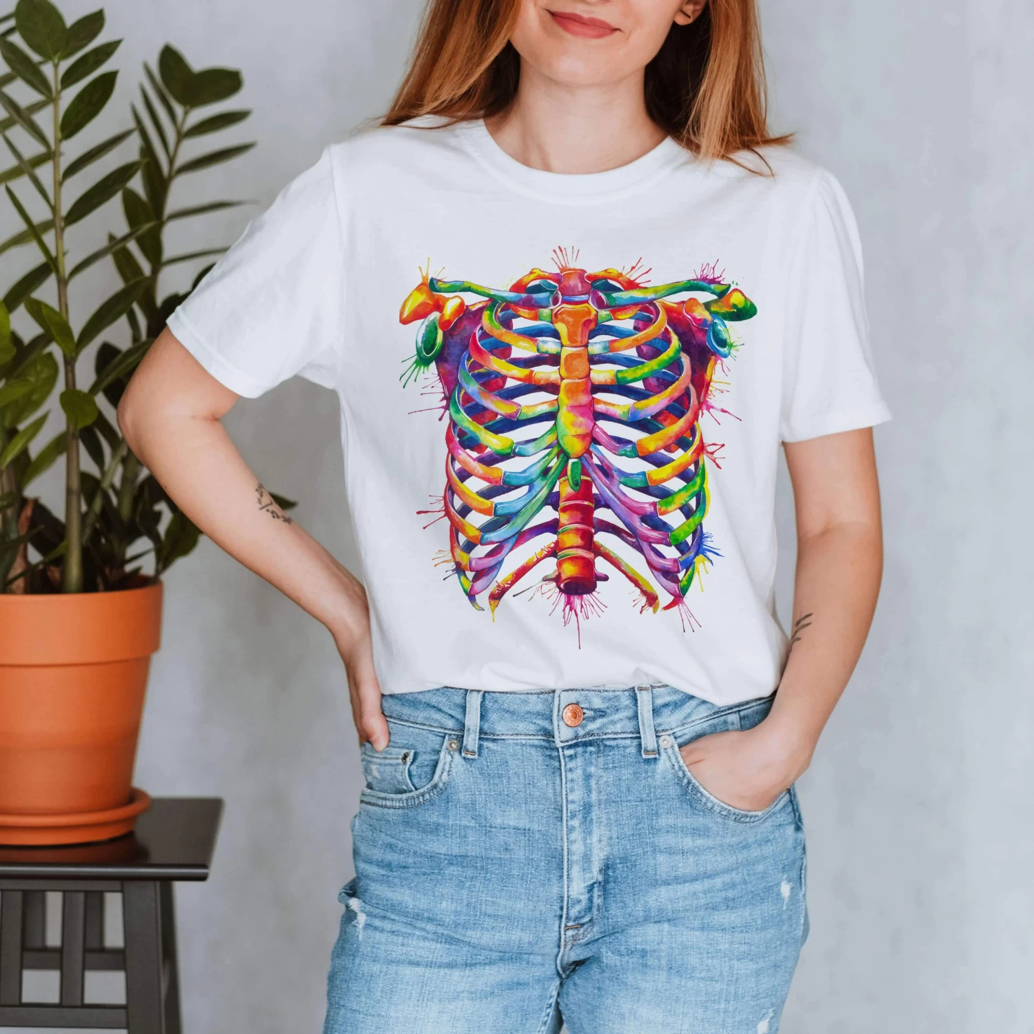 Rib Cage Unisex T-Shirt - Watercolor 3 Rib Cage Unisex T-Shirt - Watercolor