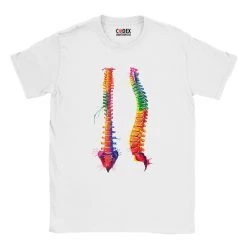 Spine Unisex T-Shirt - Watercolor -Codex Anatomicus Shop LPA162 Spine