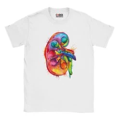 Kidney Unisex T-Shirt - Watercolor -Codex Anatomicus Shop LPA164 Kidney