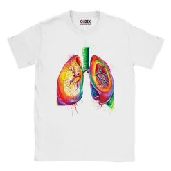 Lungs Unisex T-Shirt - Watercolor 7 Lungs Unisex T-Shirt - Watercolor -Codex Anatomicus Shop LPA174 Lungs