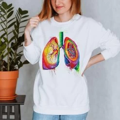 Lungs Unisex Sweatshirt - Watercolor