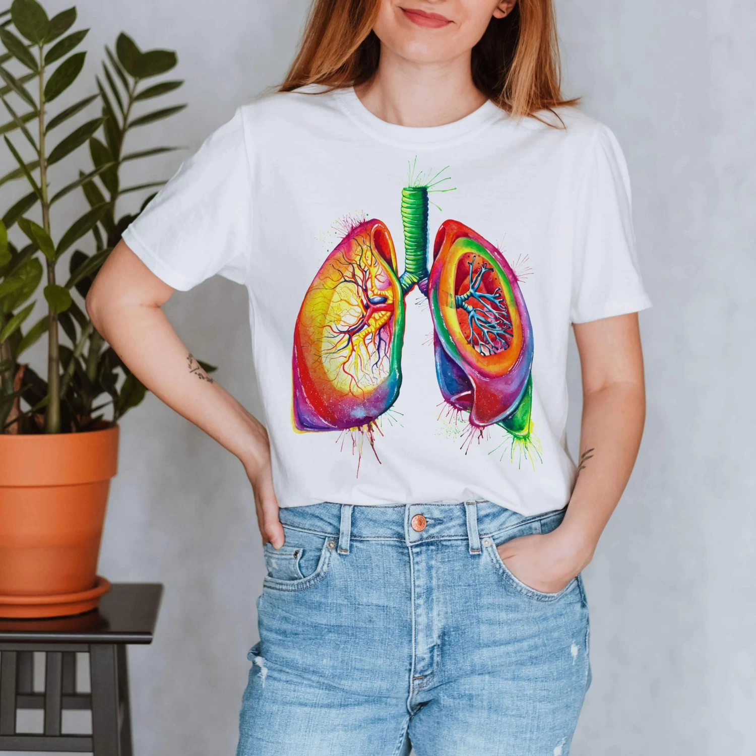 Lungs Unisex T-Shirt - Watercolor 3 Lungs Unisex T-Shirt - Watercolor