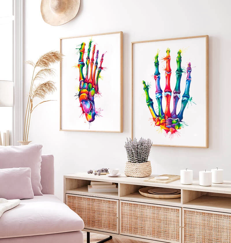 Hand Anatomy - Watercolor Splash 5 Hand Anatomy - Watercolor Splash - Image 3