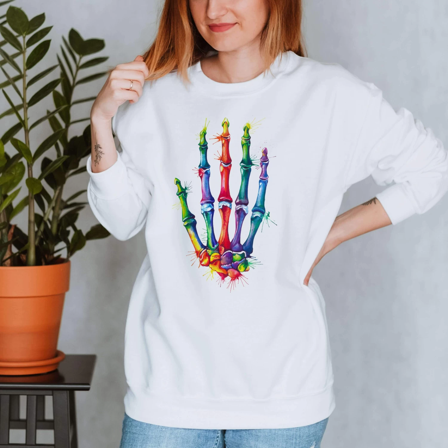 Hand Unisex Sweatshirt - Watercolor 3 Hand Unisex Sweatshirt - Watercolor