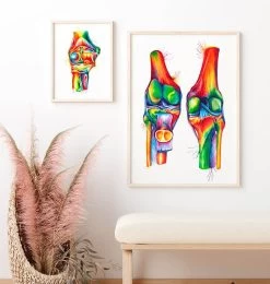 Knee Anatomy - Watercolor Splash 7 Knee Anatomy - Watercolor Splash -Codex Anatomicus Shop LPA182 2