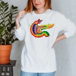 Codex Anatomicus Shop 33 Pancreas Unisex Sweatshirt - Watercolor