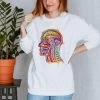 Head Section Unisex Sweatshirt - Watercolor -Codex Anatomicus Shop LPA310 Head and Brain lifestyle S women