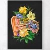 Ear Anatomy - Floral - Black