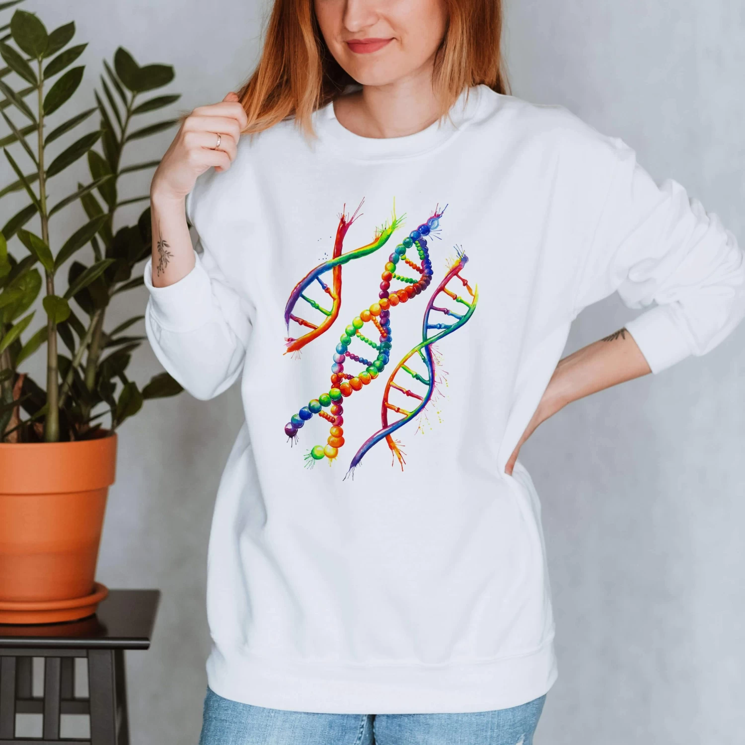 DNA Unisex Sweatshirt - Watercolor 3 DNA Unisex Sweatshirt - Watercolor