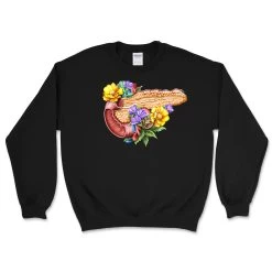 Pancreas Unisex Sweatshirt - Floral -Codex Anatomicus Shop LPA354 Pancreas BlackS