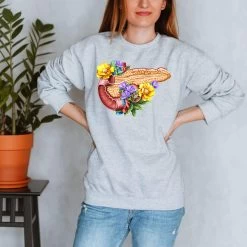Codex Anatomicus Shop 23 Pancreas Unisex Sweatshirt - Floral