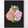 Breast Anatomy - Floral - Black -Codex Anatomicus Shop LPA376