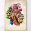 Floral Heart Anatomy II - Floral - Vintage 2 Floral Heart Anatomy II - Floral - Vintage -Codex Anatomicus Shop LPA380