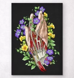 Hand Anatomy Art - Black